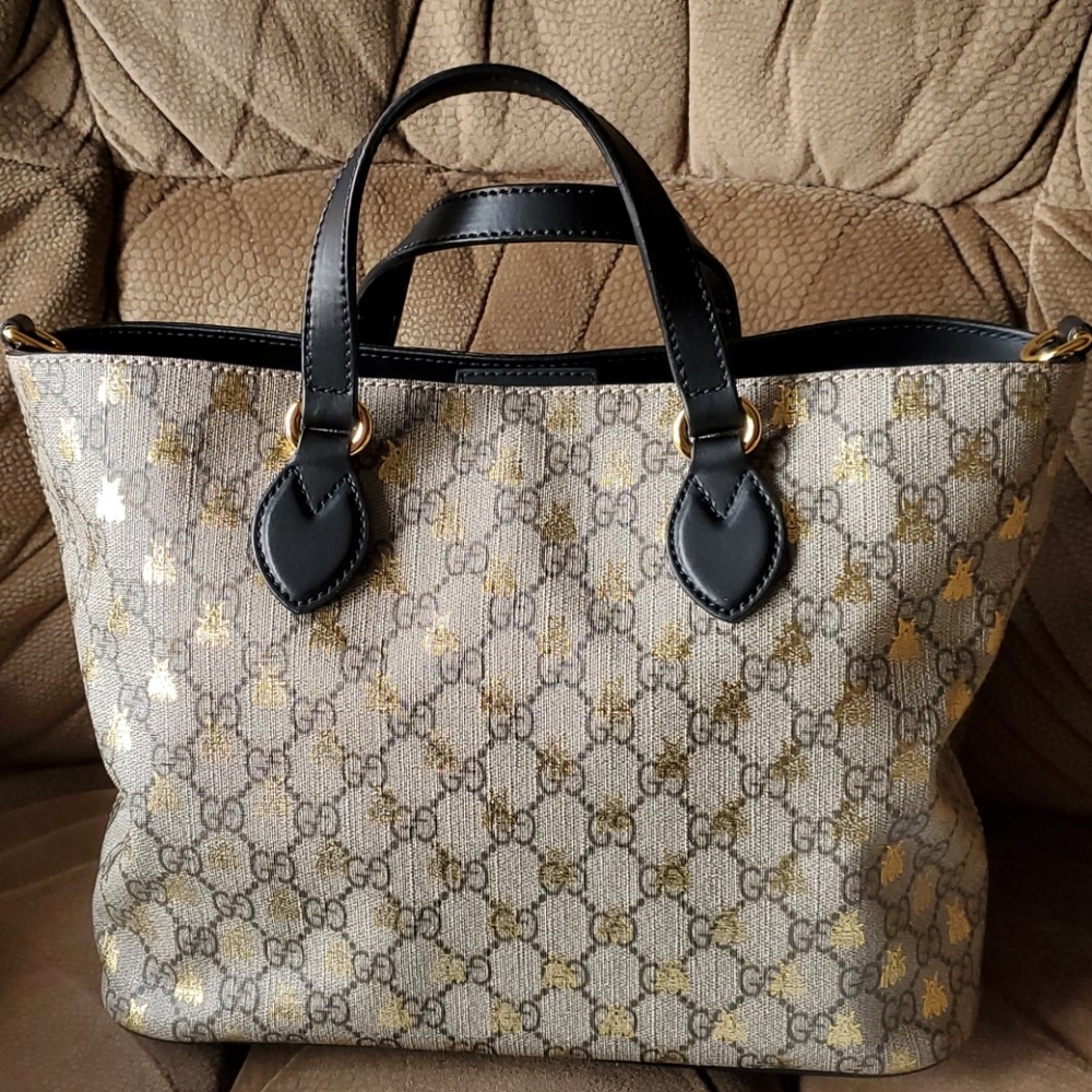Gucci supreme bee small monogrammed tote - Picture 2 of 16